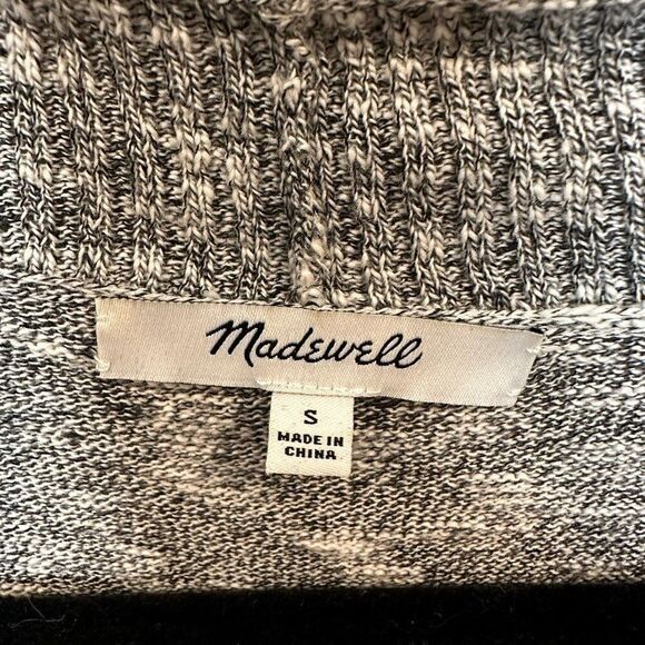 Madewell Marbled Gray Cardigan Small - Picture 2 of 7